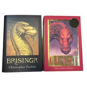 Christopher Paolini Eldest and Brisingr Lot of 2 Fiction Adventure Hardcover